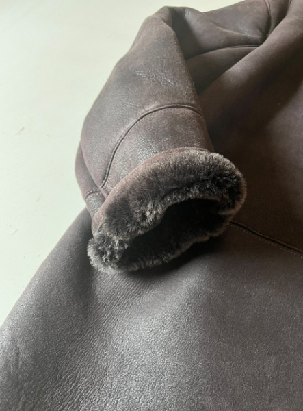 Hochwertige Herren Lammfelljacke Dunkelbraun von Maddox zum Sonderpreis Gr. 54