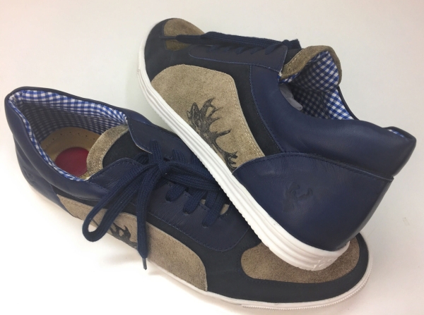 Spieth & Wensky Herren Sneaker Imanuel Sneaker Crosta Vintage navy/whisky