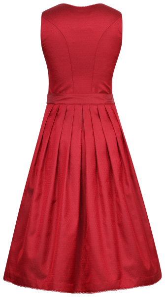MarJo Dirndl Dietach chilli 65cm Rocklänge mit Spitzenschürze und Gürtel mit Metallschließe