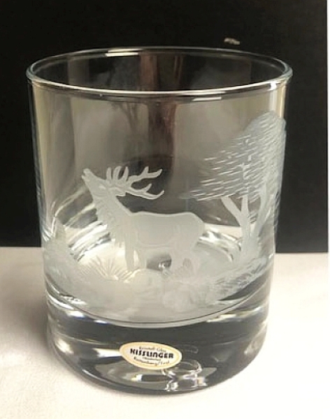 Kisslinger Whisky Becher Centro 330cl Hirsch Gravur Höhe 9cm Wasserglas