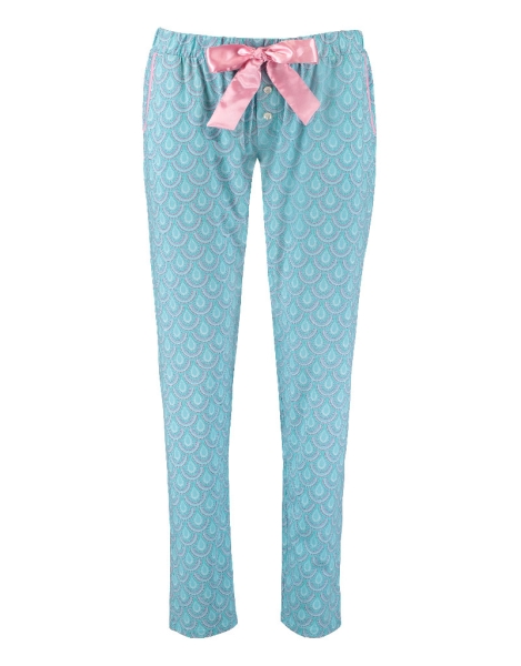 Charlie Choe Damen Pyjama Schlafanzug türkis blau rosa Follow your Dreams