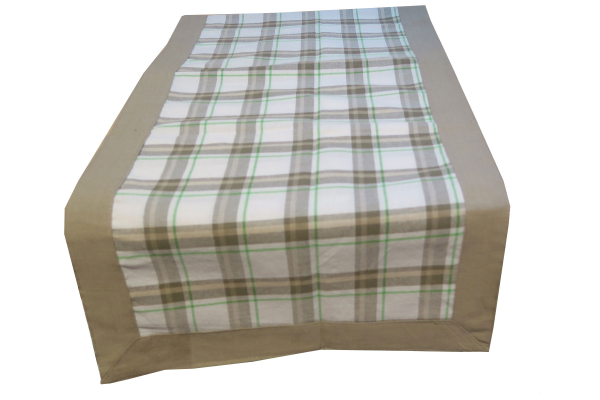 Boltze Tischläufer Alpenliebe kariert 140 x 40 cm