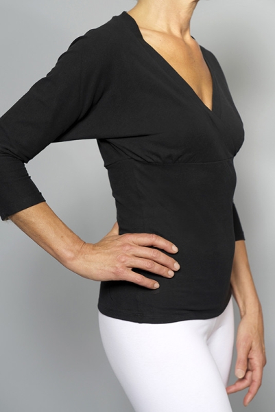 Karuna 3/4 Yoga T-Shirt schwarz Gr. S