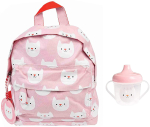 Kinderrucksack Rosa Katze mit passenden Trinkbecher