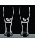 Kisslinger 2 Weißbiergläser Hirsch Dema 0,3l Höhe 20cm 2 er Set Weizenbiergläser mundgeblasen