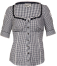 Marjo Trachtenbluse Feli-Brenda blau kariert