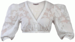 Marjo Dirndlbluse Aufeld off white Puffarm 3/4 Arm mit Gummizug