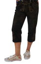 Kniebundlederhose Ricarda mit roter Stickereizier