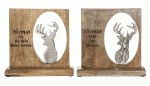 Gilde Holzrahmen mit Botschaft Heimat 2 er Set 22,5 x 22,5 x 5cm