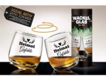 Gilde Handwerk Wackelglas Heimatgefühle Geweih  2 Stück Set in Geschenkebox