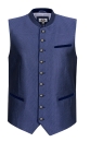 Maddox Herrenweste Elbe blau Trachtenweste Gillet