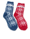 Taubert Kuschelsocken 2 er Set Stockholm blau und rot  One Size Microfaser
