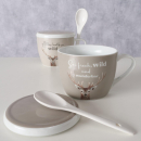 Boltze Homre Jumbobecher Wild mit Spruch 2er Set 600 ml 6 teilig