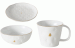 Boltze Home Collection Frühstücksset Pino Schale Becher Teller Tannenbaum 3 teilig Weihnachten