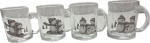 Boltze Home Collection Becher Frosty 4er Set mit Schneemannmotive Glühweinbecher Trinkbecher