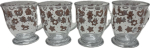 Boltze Home Collection Trinkbecher Ginger Glühweinbecher 490 ml 4 teiliges Set Lebkuchenmotiv