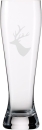 Eisch Weizenbierglas Bierglas Chalet Hirsch 0,5 l Gravur