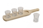 G. Wurm Schnapsgläser Set auf Holtzablett