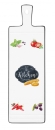 Opus weiße Servierplatte Kitchen eckig mit Griff 40x12 cm