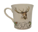 Kaffeebecher mit Hirsch Dekor Keramik 0,35 L - Kopie