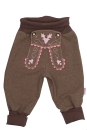Prinz Eisenherz Babyhose im Lederhosenstyle mit Stickerei in rosa